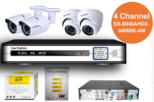 SeeStation (AHD) KIT 04 Channel 2MP/1080P Analog High Definition Surveillance Kit (FREE HDD)