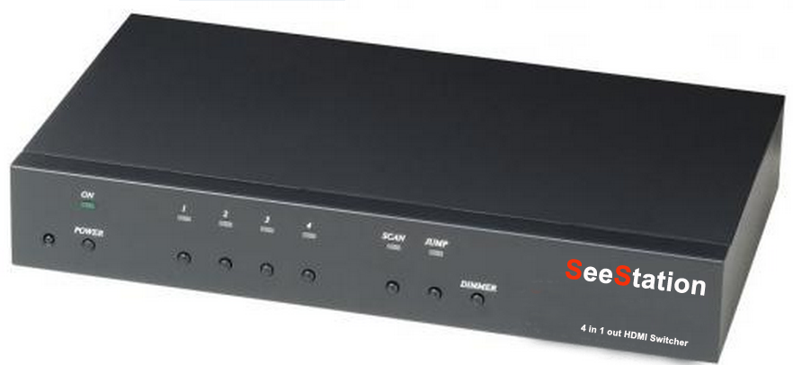 SeeStation HS04 HDMI Splitter/Switcher 4 In 1 Out - PAM Distributing Co