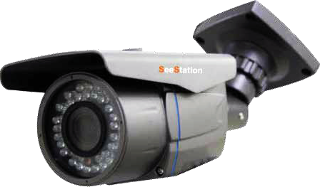 SeeStation C1210AF8-AG Bullet Camera Outdoor 700 TVL Fixed 3.6mm Lens 12V Gray