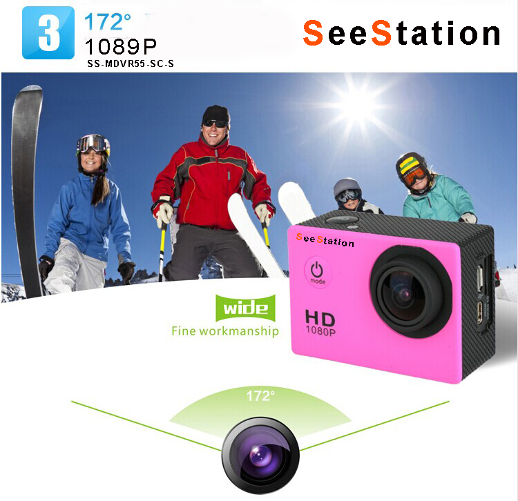 SeeStation SPORT-CAM-RECORDER Action Camera Rugged 12MP Silver GOPRO COMPATIBLE