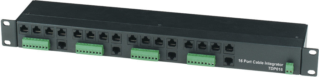 SEESTATION SEE-TDP016 16 Port Cable Integrator (Video, Power, Data) In 1U Rack Mounting Panel - PAM Distributing Co